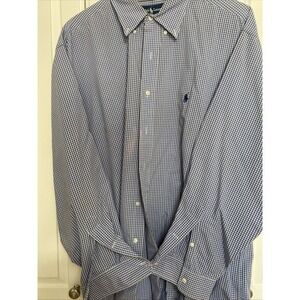 Ralph Lauren 17.5 X 35 Men's‎ Dress Shirt Yarmouth 100% Cotton 35